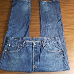 Men's Levi's 501 Buttonfly‎ Straight Jeans 38 x 32